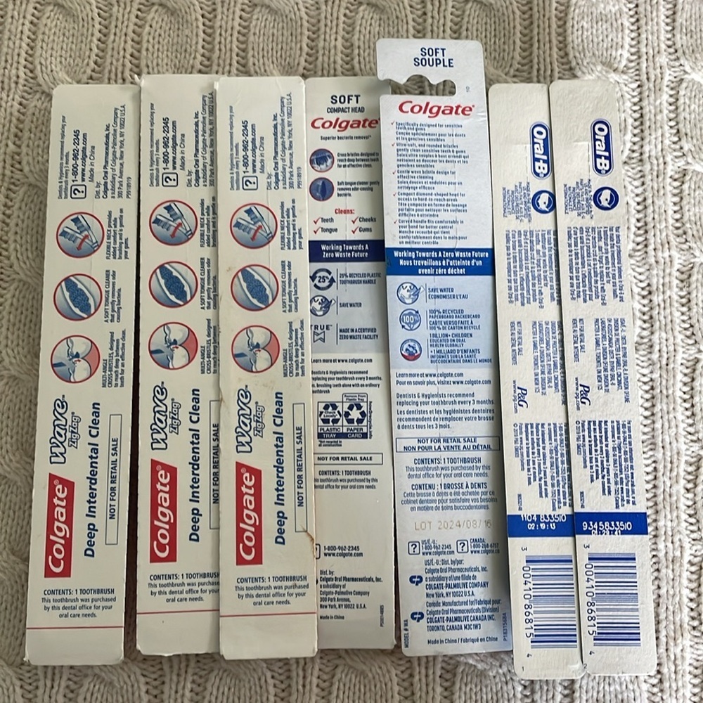 New unused 5 Colgate Wave & 2 Oral B Indicators All soft bristles 7 total in lot - Picture 7 of 7